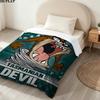 1PC Tazmanian Devil Patterned Flannel Blanket Suitable For All Seasons For Home Decor Warmth And Comfort Gifts Holiday Present