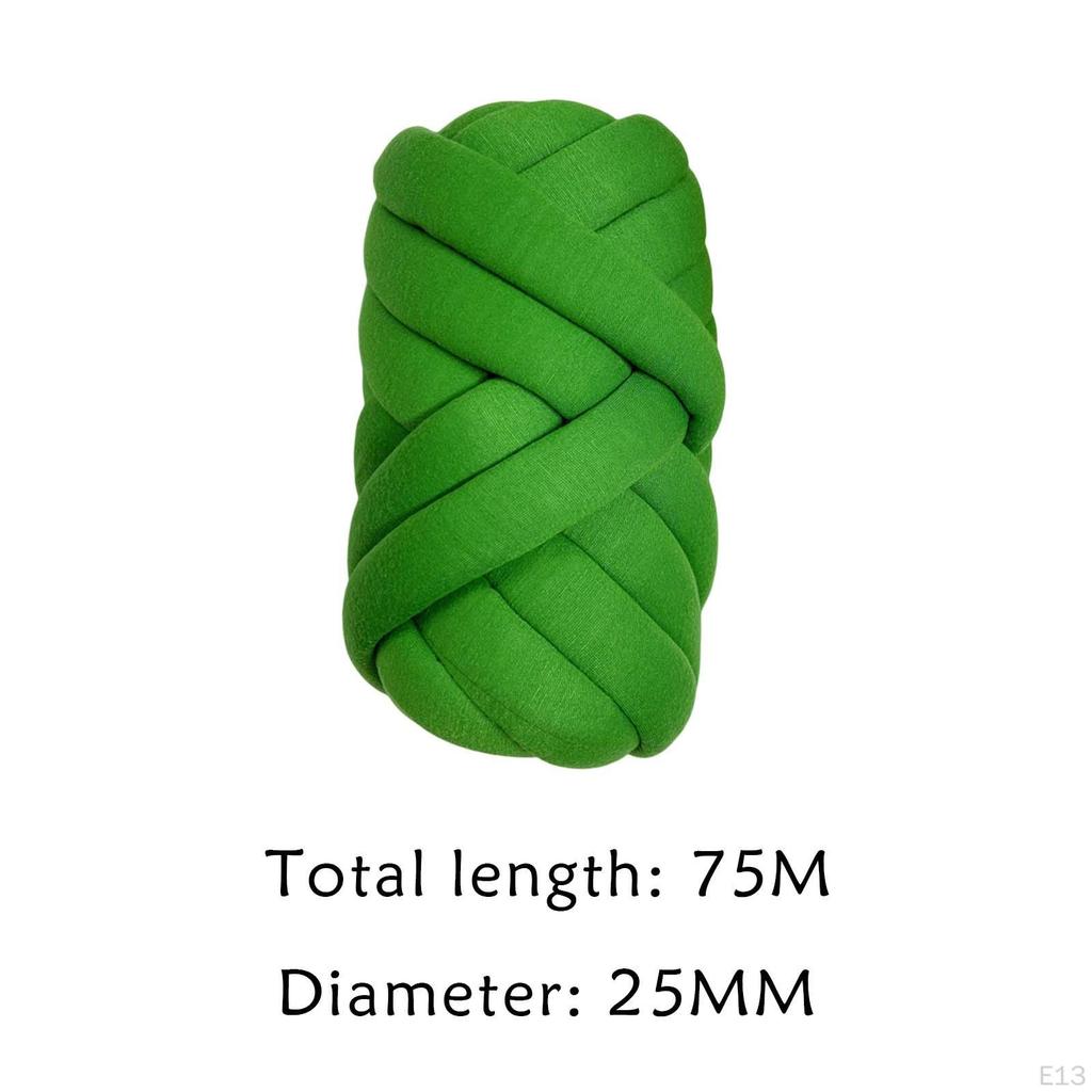 Arm Knitting Yarn for Chunky Braided Knot Throw Blanket DIY, Soft Washable Tube Bulky Giant