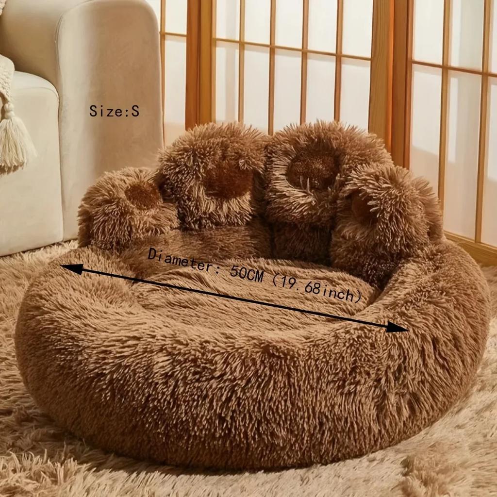Weiche lange Plüschkatzenhütte Hundehütte Winter warmes Haustierbett Katzenbett Katzenmatte Tiere Schlafsofa