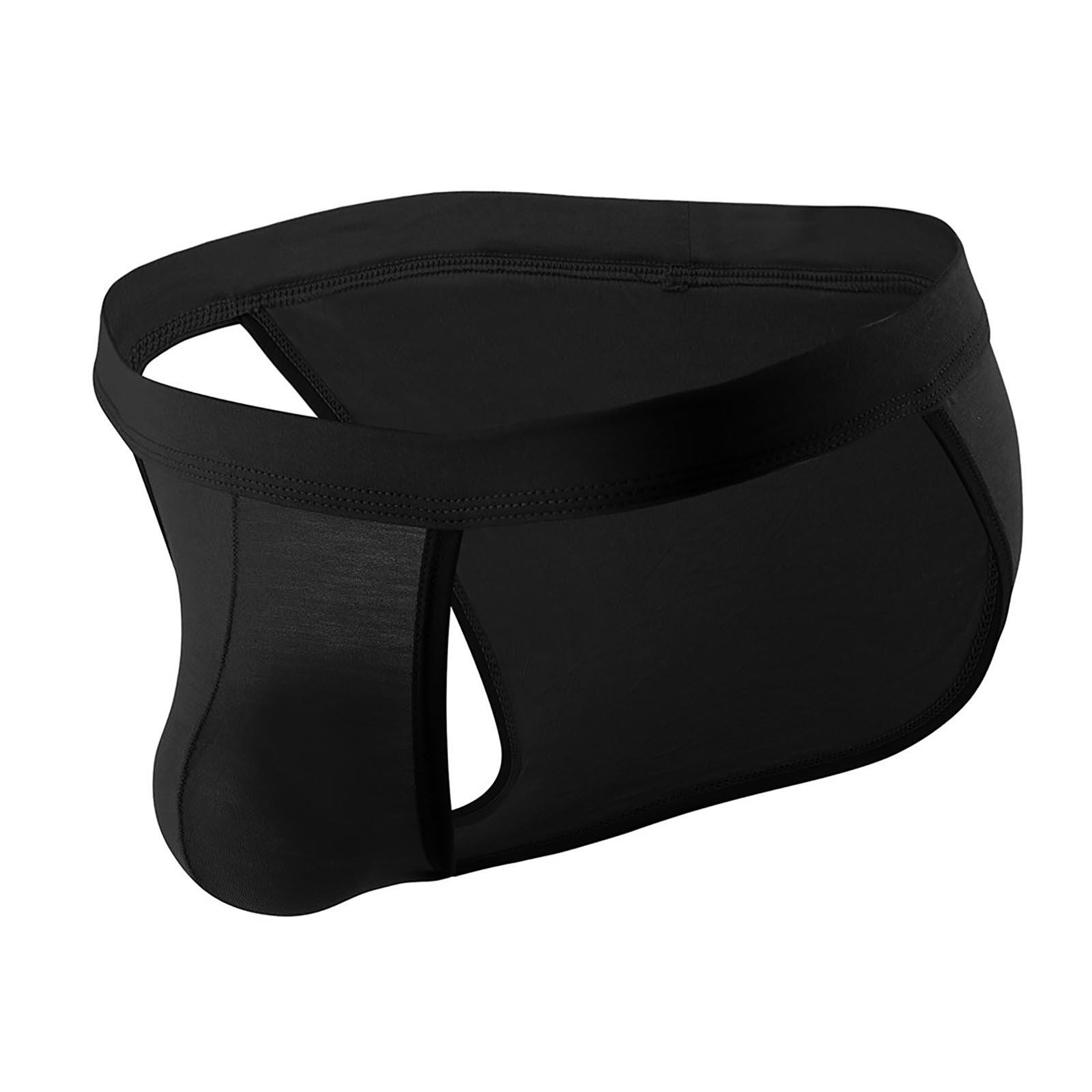 5 шт. летние мужские сексуальные удобные трусы с открытой строчкой XL — фото 3