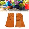 1 Pair of Garden Safety Gloves Soft Stab Wear Resistant Protective for Work Mid Length Yellow