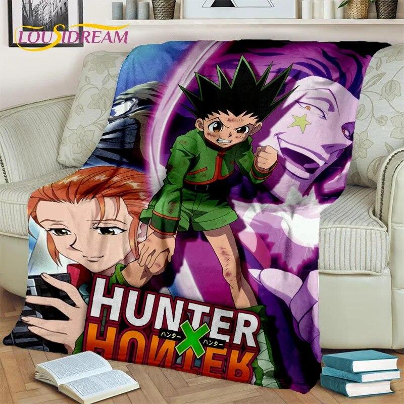 Cartoon HD HxH Anime Hunter×Hunter Blanket,Soft Throw Blanket for Home Bedroom Bed Sofa Picnic Travel Office Cover Blanket Kids