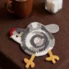 3Pcs Lovely Creature Themed Drink Protectors Soft Fabric Crochet Coasters For Dining Table