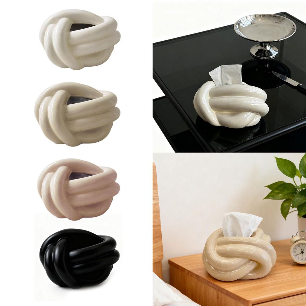 Tissue Box Cover Tabletop Decoration Facial Napkin Dispenser Tissue Box Holder for Office Home Living Room Dresser Kitchen