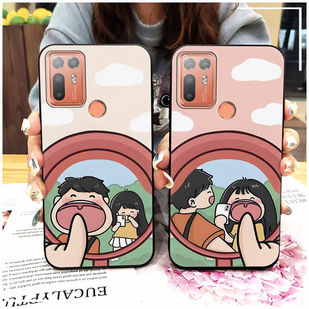Cute Dirt-resistant Phone Case For HTC Desire 20 Plus/D20+ Couple Waterproof Soft Case Durable Cartoon Full Wrap TPU