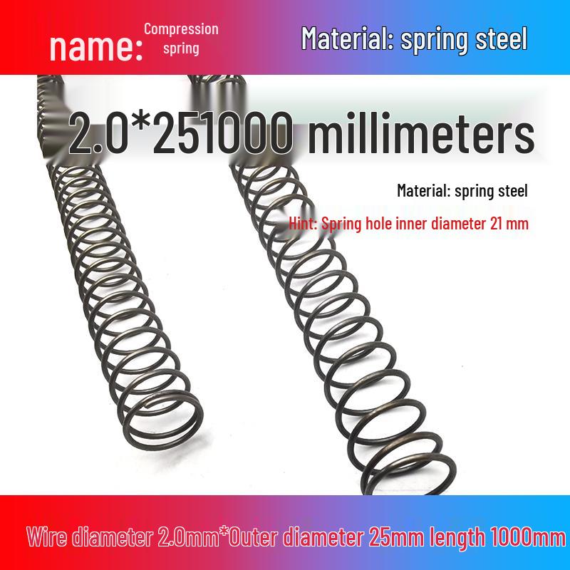 Spring Wire: 1m Long, Soft Pressure, Manganese Steel, 0.3-4.5mm Diameter, Yellow Compression Return.