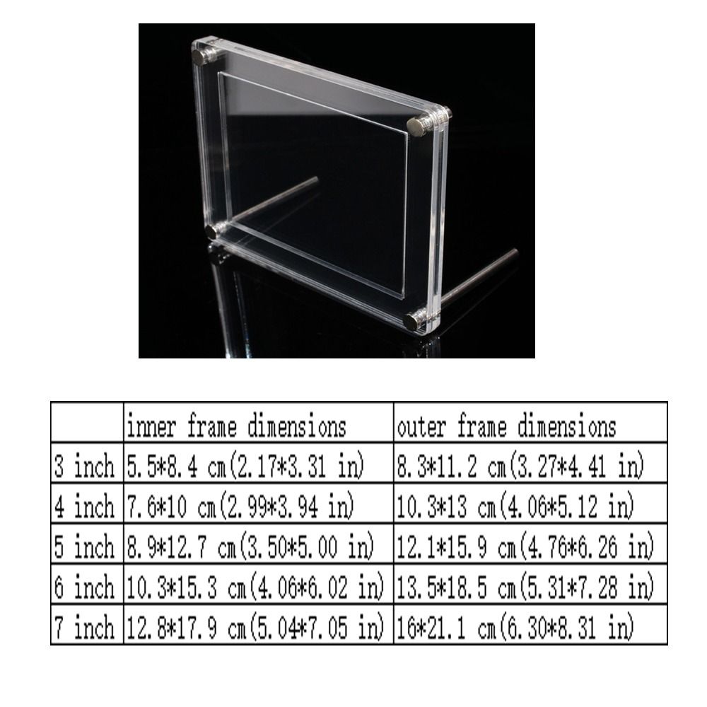 Transparent Acrylic Perler Beads Display Frame Thick Dustproof Collectible Display Stand Square with Mezzanine Photo Card Holder