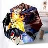 1pc Naruto, Dragon Ball Z, Fairy Tail, One Piece Outdoor Umbrella - Automatic Opening/Closing, Portable 3-Fold Design with 8-Bone Iron Frame - Perfect