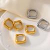 Minimalist Square Shape Stainless Steel Ring For Women 18k Gold Plated Waterproof Women's Rings  Couples Jewelry Gift