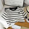 Stripe Lover! Toddler Boys' Handsome Striped Short-Sleeve T-Shirt - Round Neck, Pure Cotton Base Layer