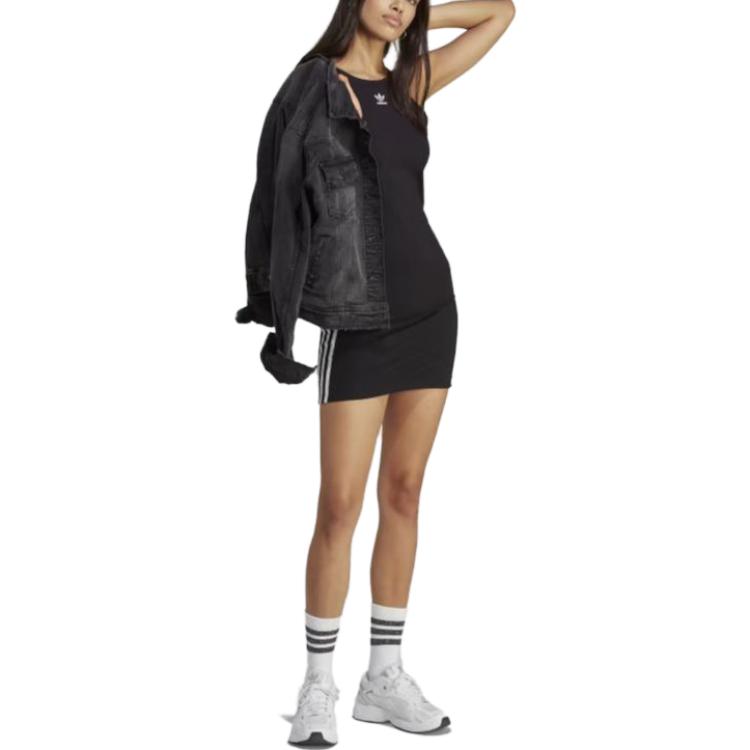 Adidas Originals logo-embroidered sleeveless dress IB7401