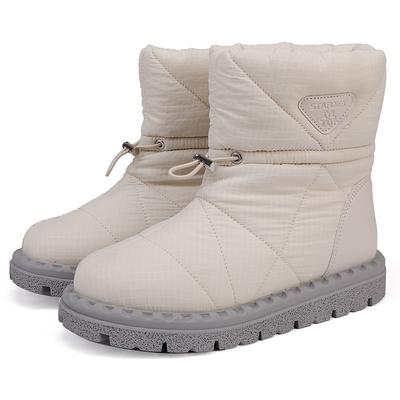 New Snow Boots Women's Fashion Warm Thick Wool Cotton Boots Non-slip and Anti-splashing Snow Boots