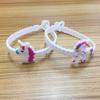 5 Stück Cartoon-Einhorn-PVC-Armbänder für Kinder, Geschenke, niedliche verstellbare Armbänder