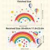 Cartoon Rainbow Bridge & Hot Air Balloon Wall Sticker Self-Adhesive Decal for Kids Room Kindergarten Home Decor