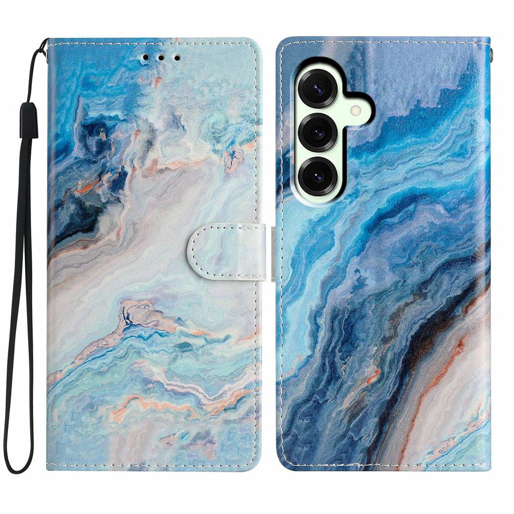 For Samsung Galaxy A17 Wallet Case PU Leather Pattern Printing Stand Phone Cover with Strap