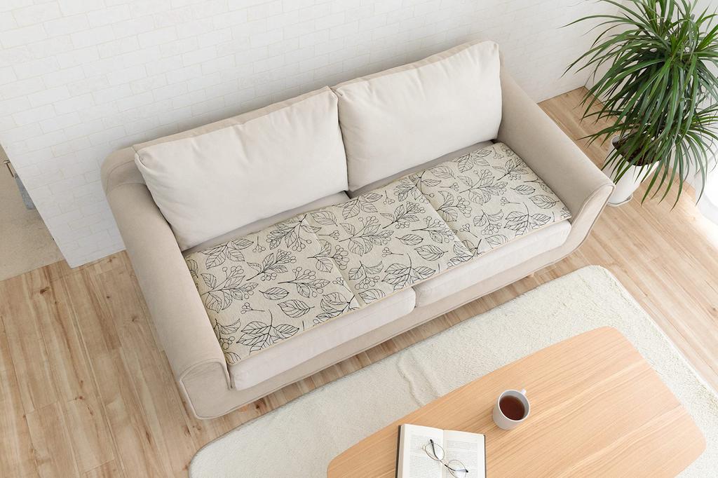 IKEHIKO Bran Made In Ivory Jacquard 43 X Scandinavian Perfect for New Hand Free-Seat Cushion, Japan, Weave, Approx. 130cm, Style, Homes, Washable,