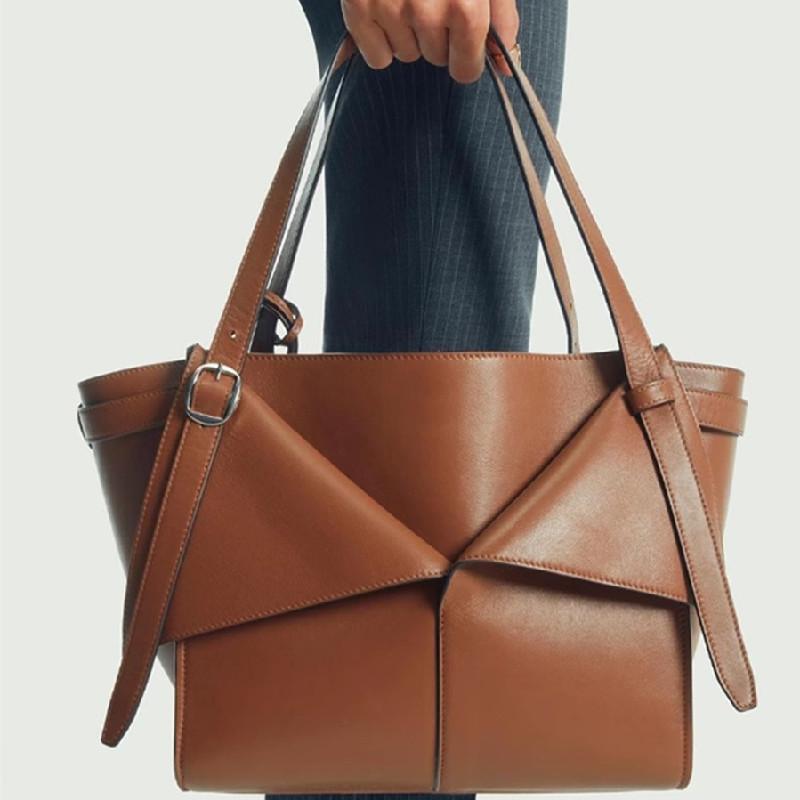 Elegantní kožená taška pro ženy velkokapacitní pracovní taška ležérní vintage taška