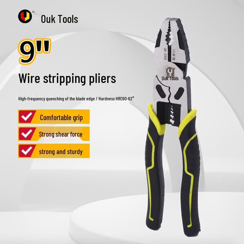 Ouke 9-inch Industrial Wire Stripping Pliers