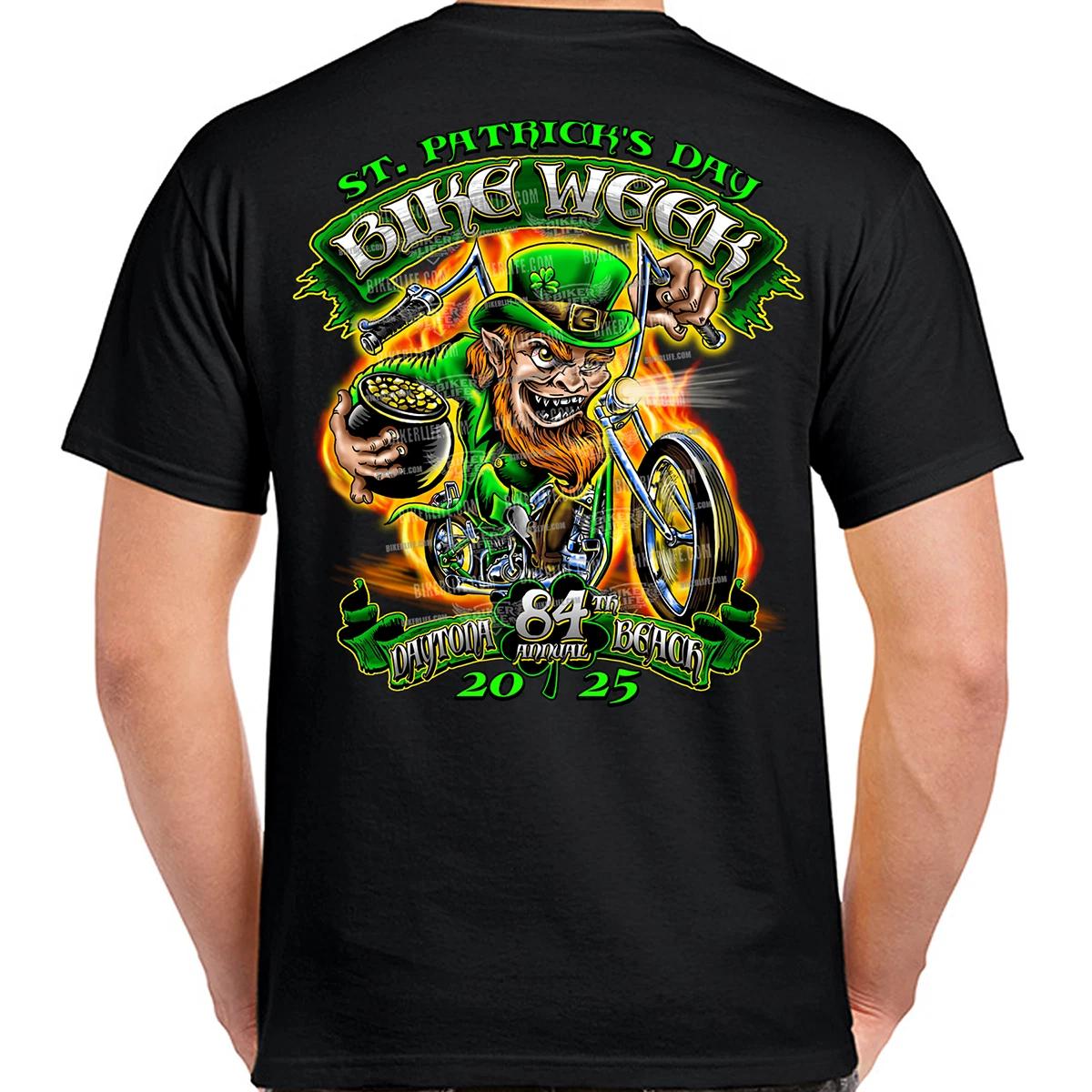 2025 Bike Week Daytona Beach Fiery Leprechaun T-Shirt No Harley S