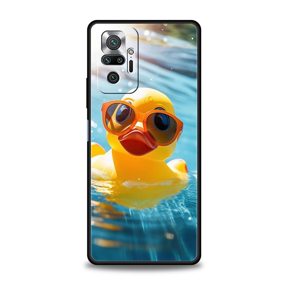 Cartoon Duck Phone Case Cover for Redmi 14C 10C Note 15 14 13 12 10 11 K40 Pro Plus 5G Shockproof Soft TPU Shell Fundas Capas