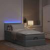 Maison Exclusive - Lit ottoman avec matelas et LED Gris clair 80x200cm tissu