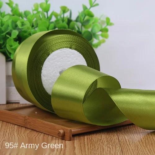 25Yards/Roll 6mm 10mm 15mm 20mm 25mm 40mm 50mm Silk Satin Ribbons for Gift Packing Christmas Party Decoration Fabric Crafts DIY