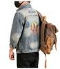 Xintang Men's Loose Casual Denim Jacket with Lapel and Feature Print for Spring & Autumn 2025