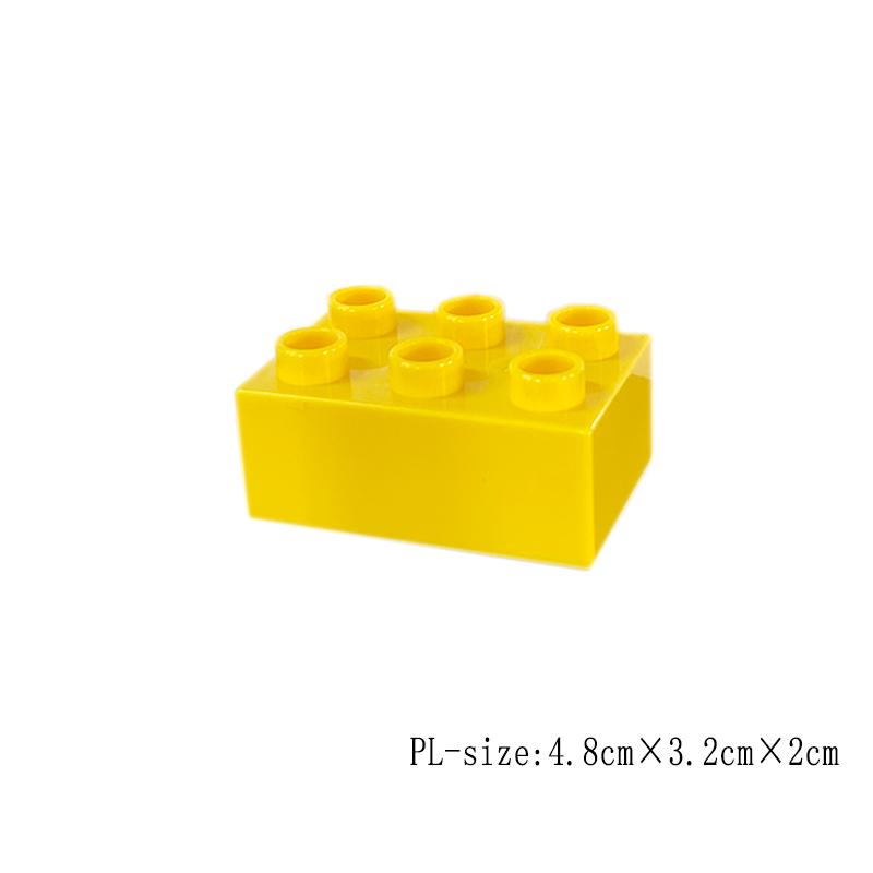 12pcs Big Size Thick Building Blocks 2x3 Dots Assembled Figures Bricks Educational Kids Toys Compatible Large Particle For Kids