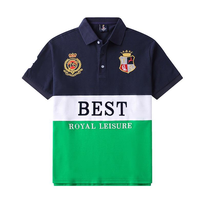 ZYLLO Men's Polo Shirt America New York Royal Leisure Sports Party Cotton Embroidered Luxury Contrast Color XS-7XL