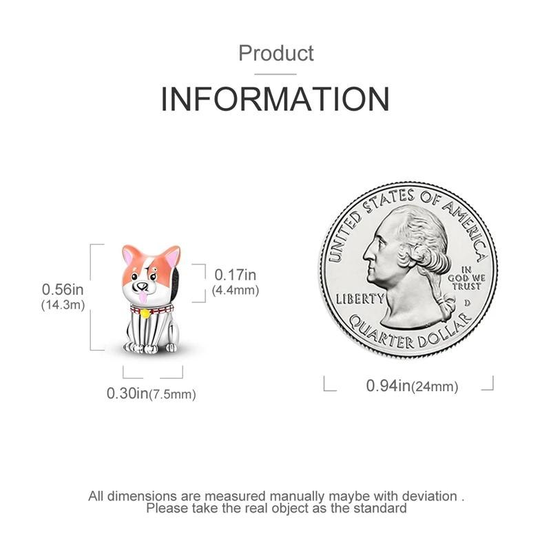 Charms Platageometric Cute Corgi Puppy Beads Fit Originalbracelets Charms For Women Jewelry Diy Making Gifts