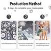Christmas Pearl Painting Kit Handmade DIY Reindeer Scarf Home Decoration Painting