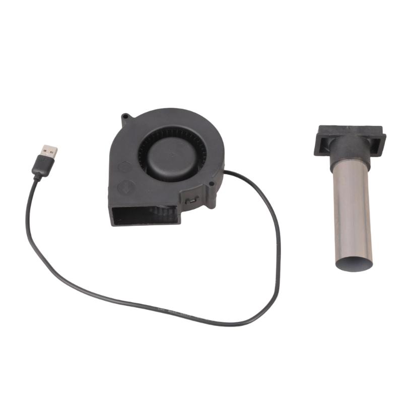 

USB 5V 9733 Blower With Extended Stainless Steel Air Duct 97mmx33mm Blower Fan For Efficient Ventilation And Cooling 1