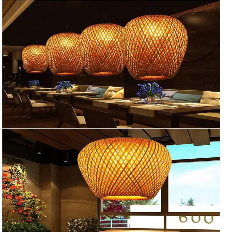 Bamboo Woven Pendant Light: Creative Pastoral Art for Study, Bedroom, Hallway, or Balcony