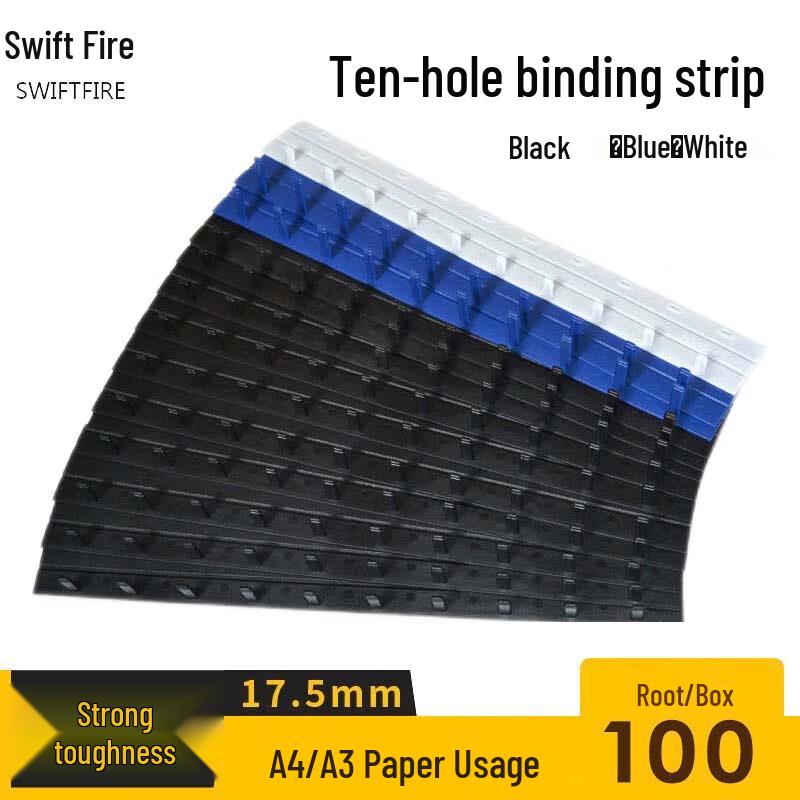 

Xunhuo 10-Hole Plastic Binding Strips