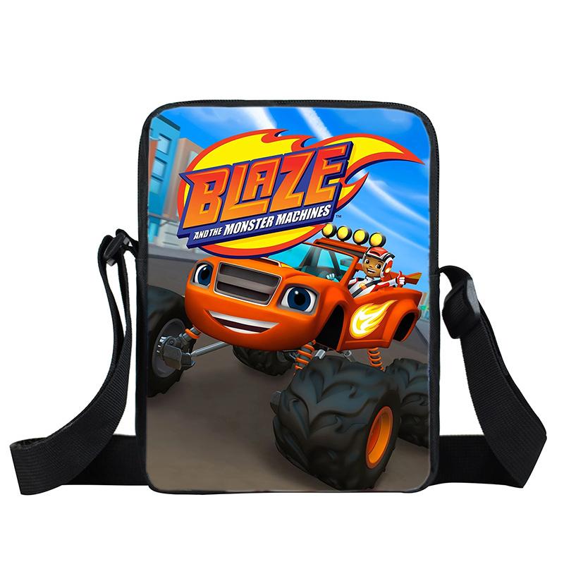Cartoon Blaze and the Monster Machines School Backpack with Shoulder Bags Pencil Bags Boys Girls School Bags Children Rucksack
