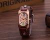 Trendy Men's Leather Belt Watch & Women's Colorful Numbers Quartz Wristwatch