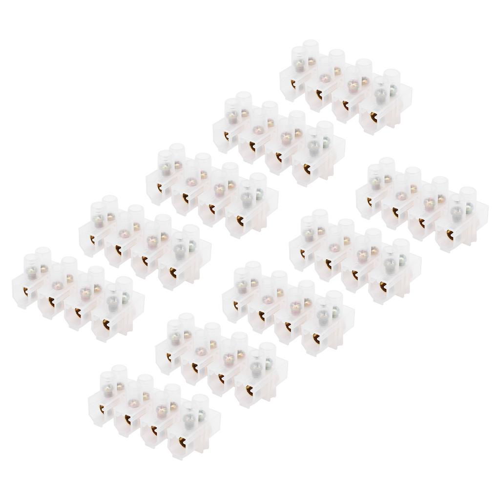 50Pcs Terminal Block Strip ThroughType FlameRetardant Wire Connector 60A Industrial Supplies
