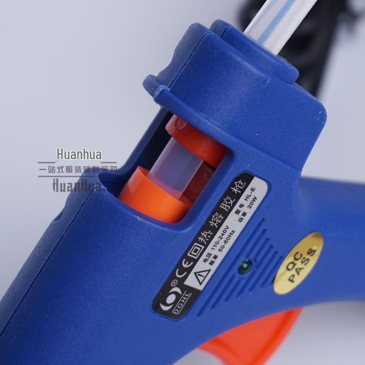 DIY Hot Melt Glue Gun with Switch and 5 Transparent Glue Sticks, 20W Silicone Strips. In Stock.