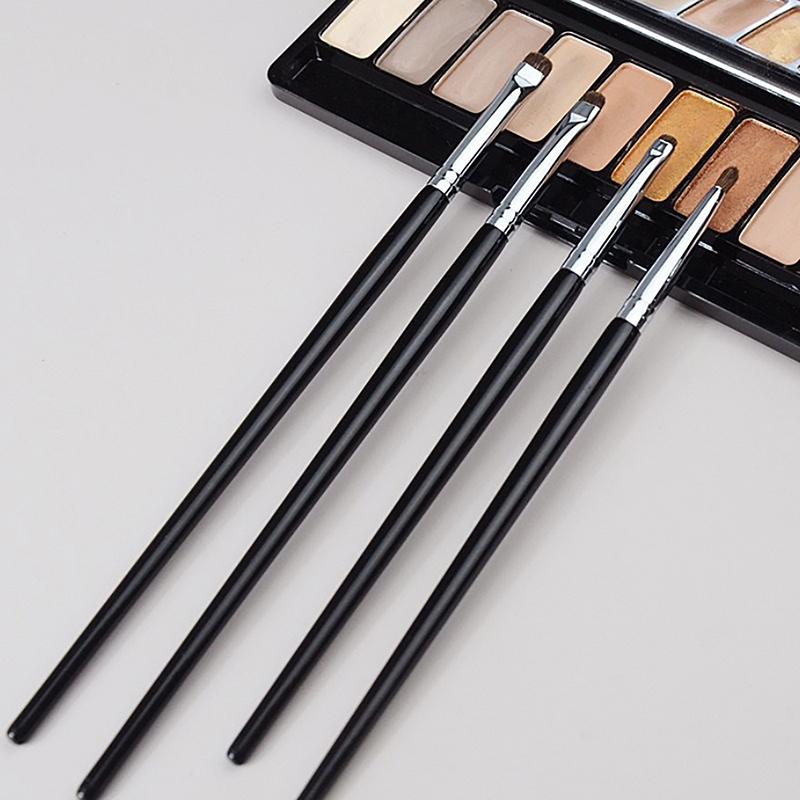 4/6Pcs Eye Detail Brushes Set Horse Hair Eyeshadow Brushes Undereye Smudge Brushes Soft Eyeliner Brush Perfect Eye Makeup Tools