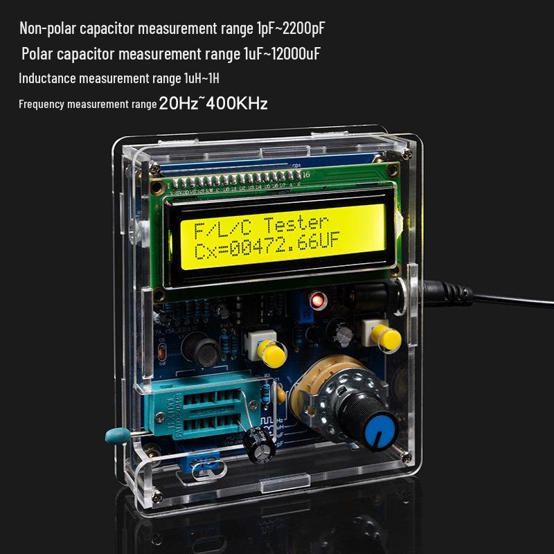 DIY Electronic Kit: Capacitance & Inductance Meter with Frequency Measurement - 51 Single-Chip Tester Circuit Board Soldering Practice