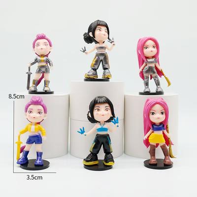 6 Stück/Set Kpop Dämonenjäger Figur Modell Spielzeug PVC Cartoon Gaming Peripheriegeräte Schreibtischdekoration Sammelfiguren Modell Spielzeug