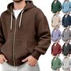 Men Hooded Zipper Coat Leisure Waverg Hoodie