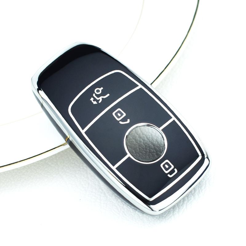 

Чехол-брелок с 3 кнопками для Mercedes Benz ABCESG GLB GLC GLE Class GLS W177 W205 W213 W222 G63 X167 E200 E300 AMG, мягкий чехол для ключей из ТПУ silver edge чёрный