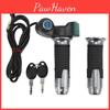 Throttle Pair 1 Electric Bicycle Handle Twist Throttle Accelerator Grip With Green Digital Display