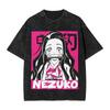 Anime Demon Slayer Hashibira Inosuke Graphic T Shirt Men Women Cotton Tshirts Vintage Washed Tee Harajuku Male Casual T-shirts