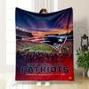New England Patriots Logo Design Blanket Flannel Blanket for Bedroom, Living Room, Sofa, and Nap Sofas