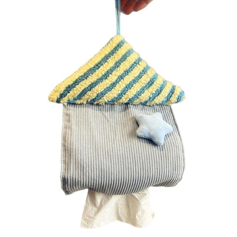 Small House Design Hanging Tissue Box - Cute Style Multipurpose for Bathroom and Kitchen