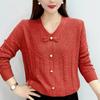 Spring and Autumn Knitwear Western Style Loose All-match Sweater Bowknot Long-sleeved Hollow Bottoming Top Women