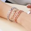 Unique Design Magic 2 in 1 Folding Retractable Ring Bracelet Shiny Rhinestone Multilayer Twist Rings for Women Creative Jewelry