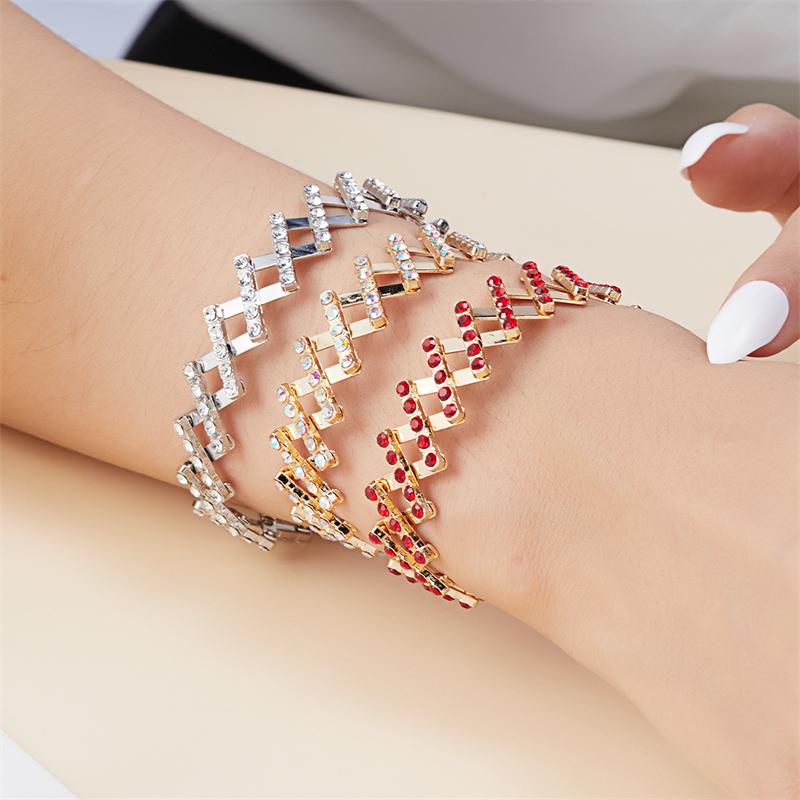 Unique Design Magic 2 in 1 Folding Retractable Ring Bracelet Shiny Rhinestone Multilayer Twist Rings for Women Creative Jewelry